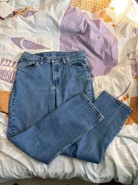 Riders High-Rise Straight Leg Blue Jeans size 14